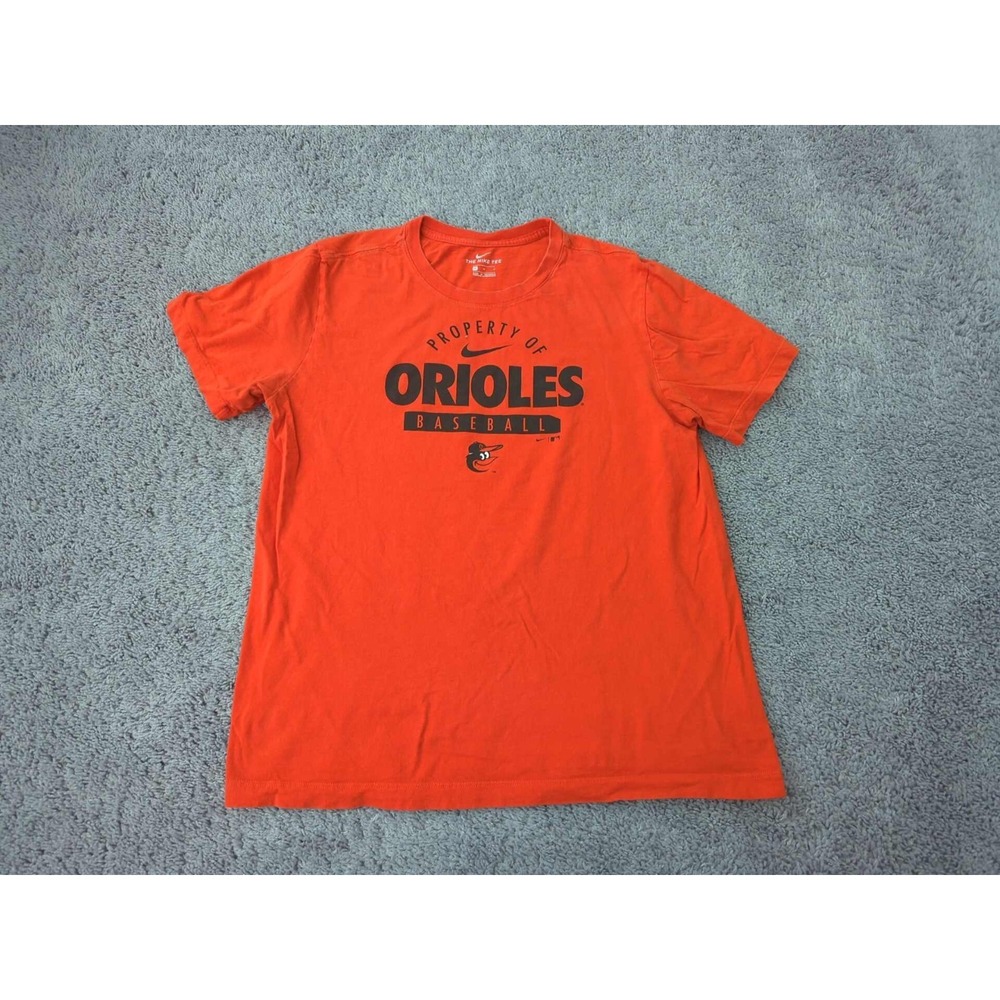 Baltimore Orioles T Shirt Mens M Short Sleeve MLB Baseball The Nike Tee Orange